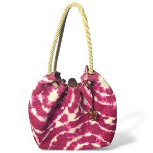 Michael Kors Pink and Cream Tie-Dye Shoulder Bag
